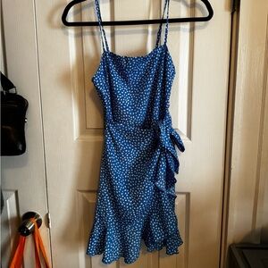 Hello Molly blue polka dot dress